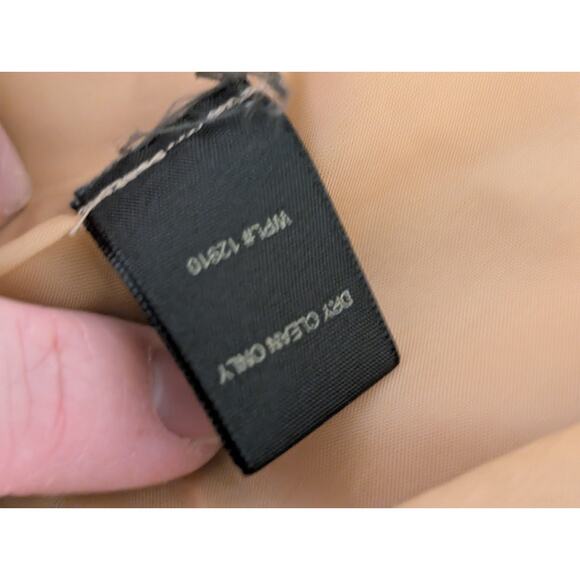 Lane Bryant Women's 18/20 Mustard * Tan Short Trench Coat Jacket Double Breasted - Picture 8 of 8